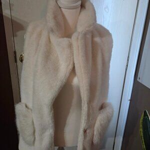 Women's White Faux Vest